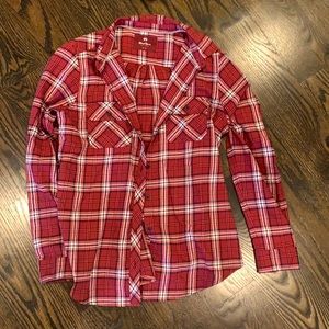 New Wind River Plaid Flannel Shirt - Maroon